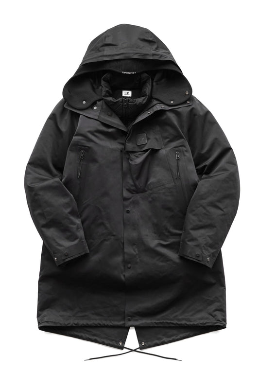 C.P. COMPANY - A.A.C. DOWN FISHTAIL PARKA - BLACK