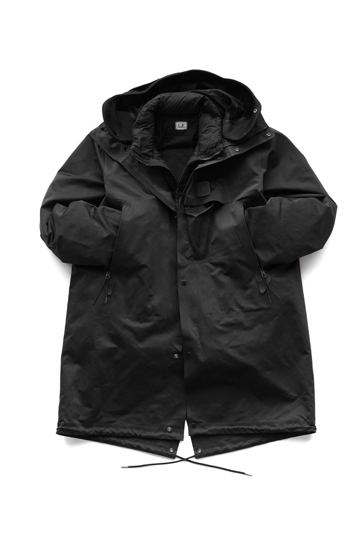 C.P. COMPANY - A.A.C. DOWN FISHTAIL PARKA - BLACK