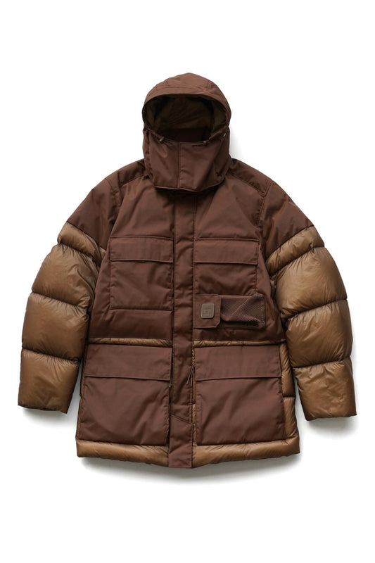 C.P. COMPANY - DYNATEC MIXED DOWN PARKA - PARTRIDGE BROWN