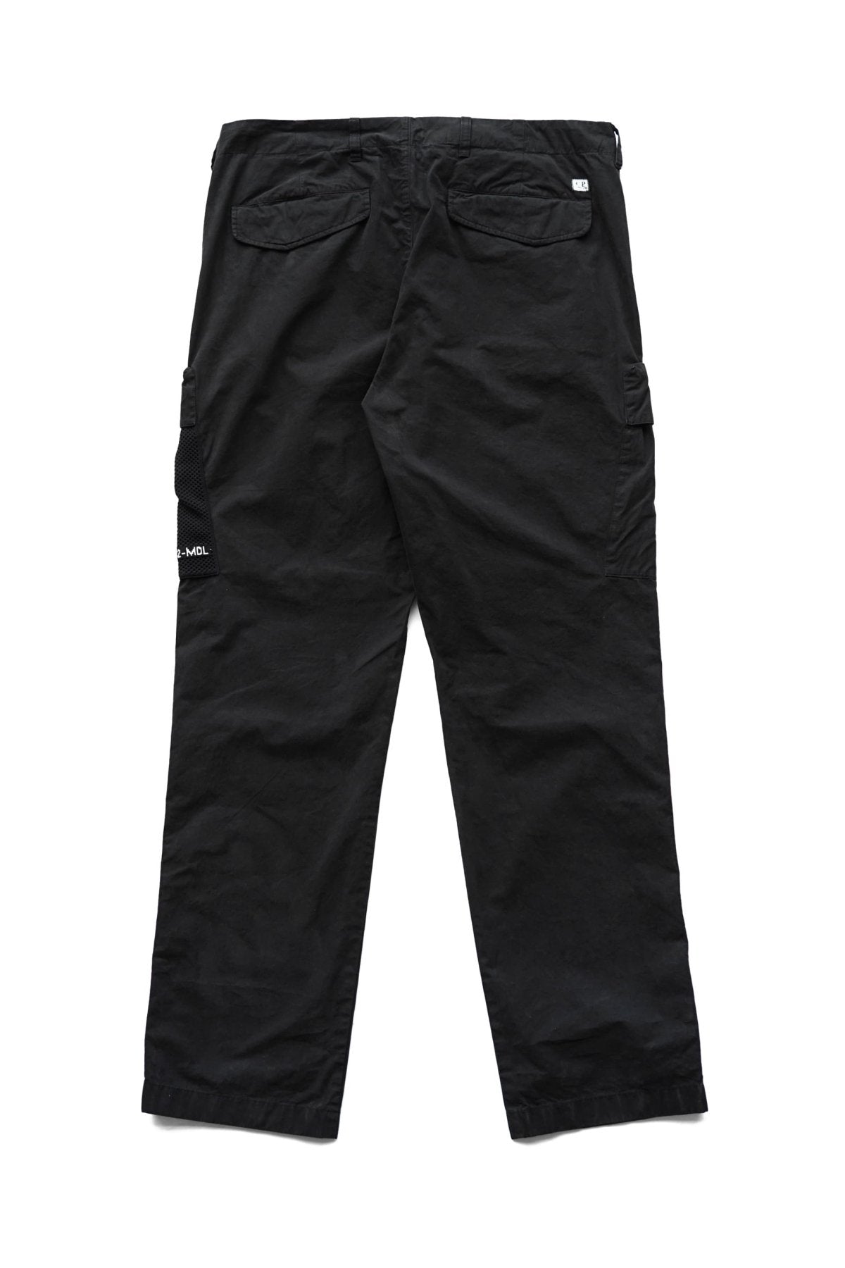 C.P. COMPANY - MICROREPS DIAMOND PEACH CARGO PANTS - BLACK