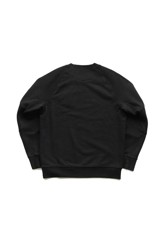 C.P. COMPANY - DIAGONAL RAISED FLEECE SWEATSHIRT - BLACK