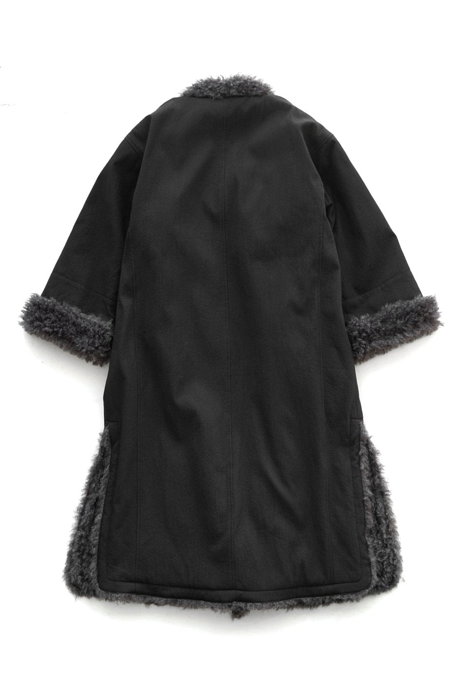 WRYHT- REVERSIVLE NOMADIC WRAP COAT - BLACK