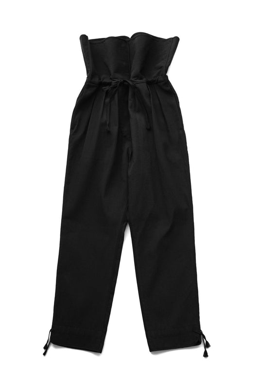 WRYHT - WRAP WAIST ORIENTAL TROUSER - BLACK