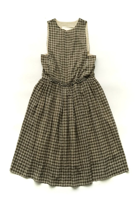 toogood ★★★ - EXCLUSIVE THE MURALIST DRESS - WOOL COTTON CHECK - FIR