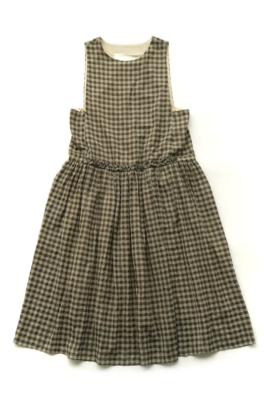 toogood ★★★ - EXCLUSIVE THE MURALIST DRESS - WOOL COTTON CHECK - FIR