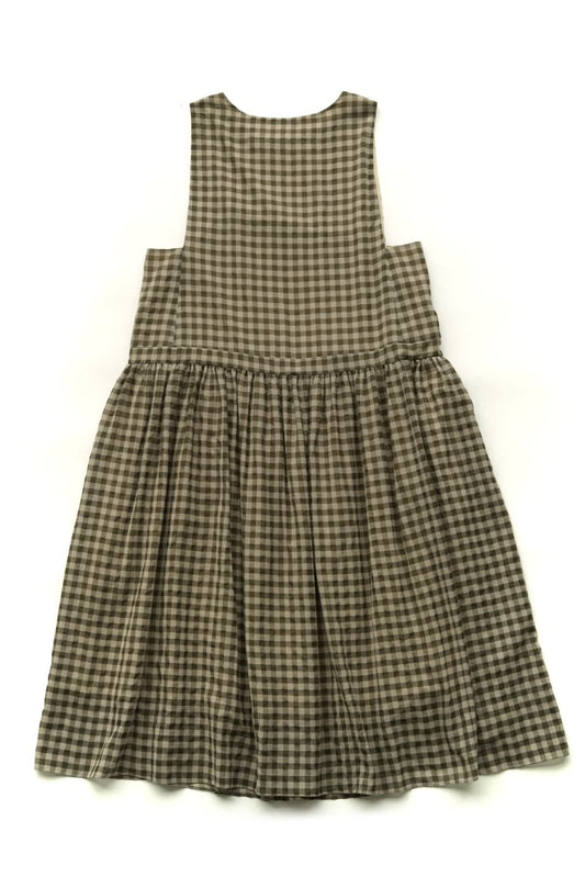 toogood ★★★ - EXCLUSIVE THE MURALIST DRESS - WOOL COTTON CHECK - FIR