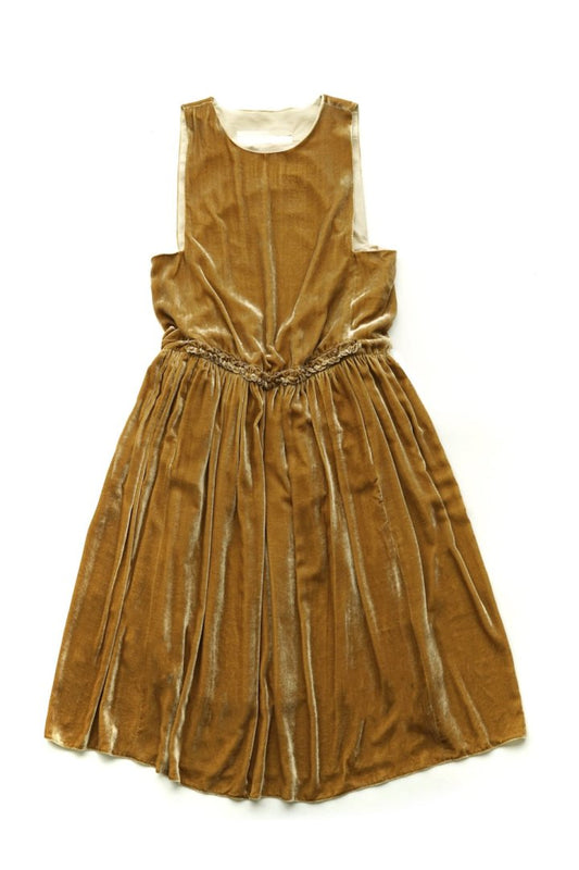 toogood - THE MURALIST DRESS - SILKY VELVET - OLD GOLD