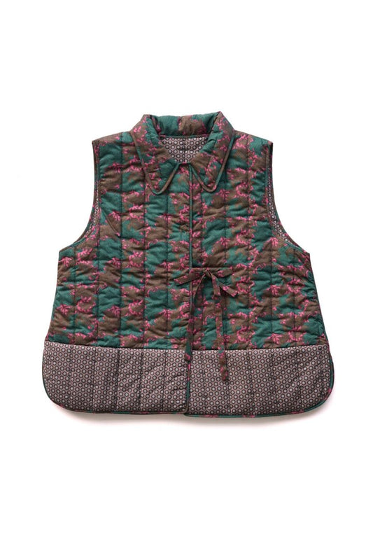 toogood - THE UPHOLSTERER GILET - QUILTED PATCHWORK LAURA'S REVERIE - VINE