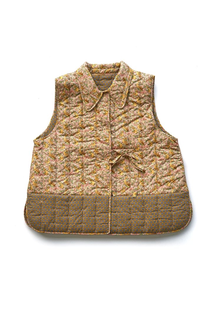 toogood - THE UPHOLSTERER GILET - QUILTED PATCHWORK EDENS AWAKENING - GOLD