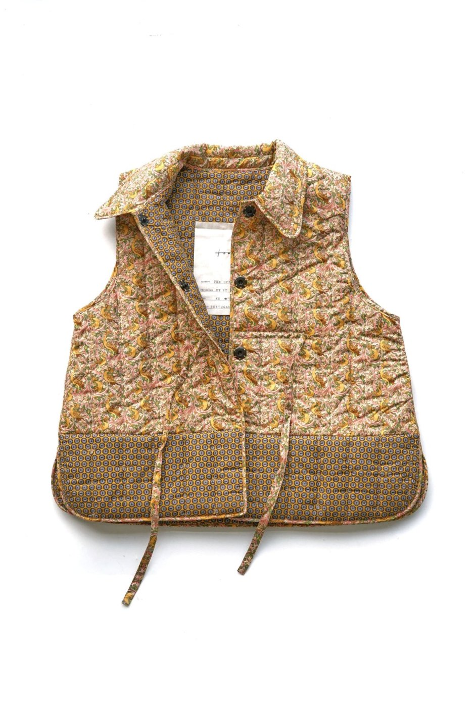 toogood - THE UPHOLSTERER GILET - QUILTED PATCHWORK EDENS AWAKENING - GOLD