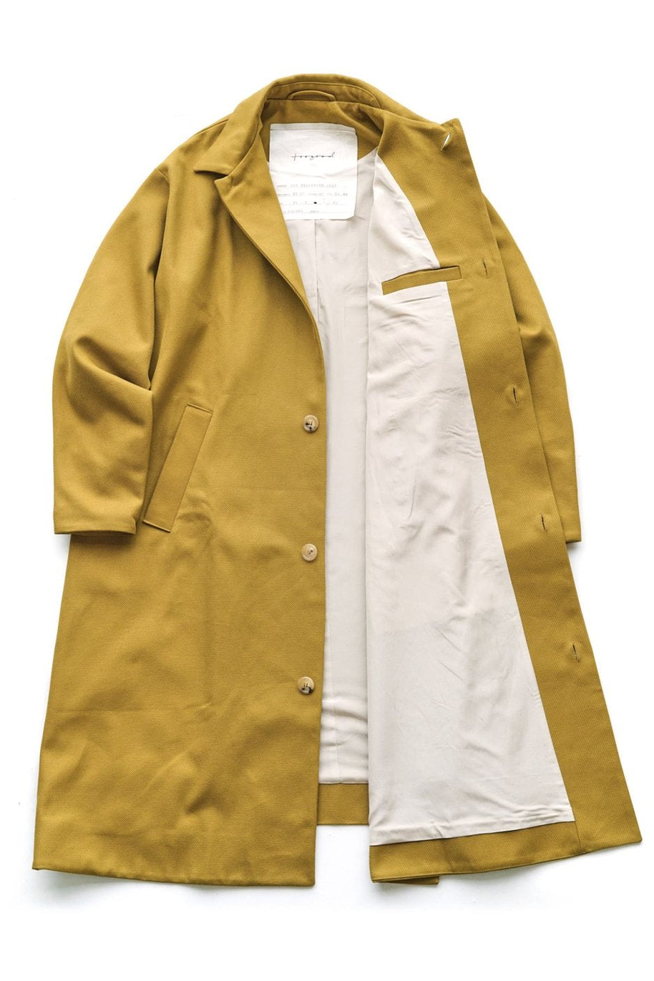 toogood - THE MESSENGER COAT - MILITARY TWILL - CHARTREUSE