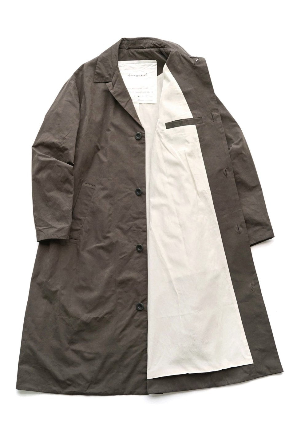 toogood - THE MESSENGER COAT - PROOFED COATING - WALNUT