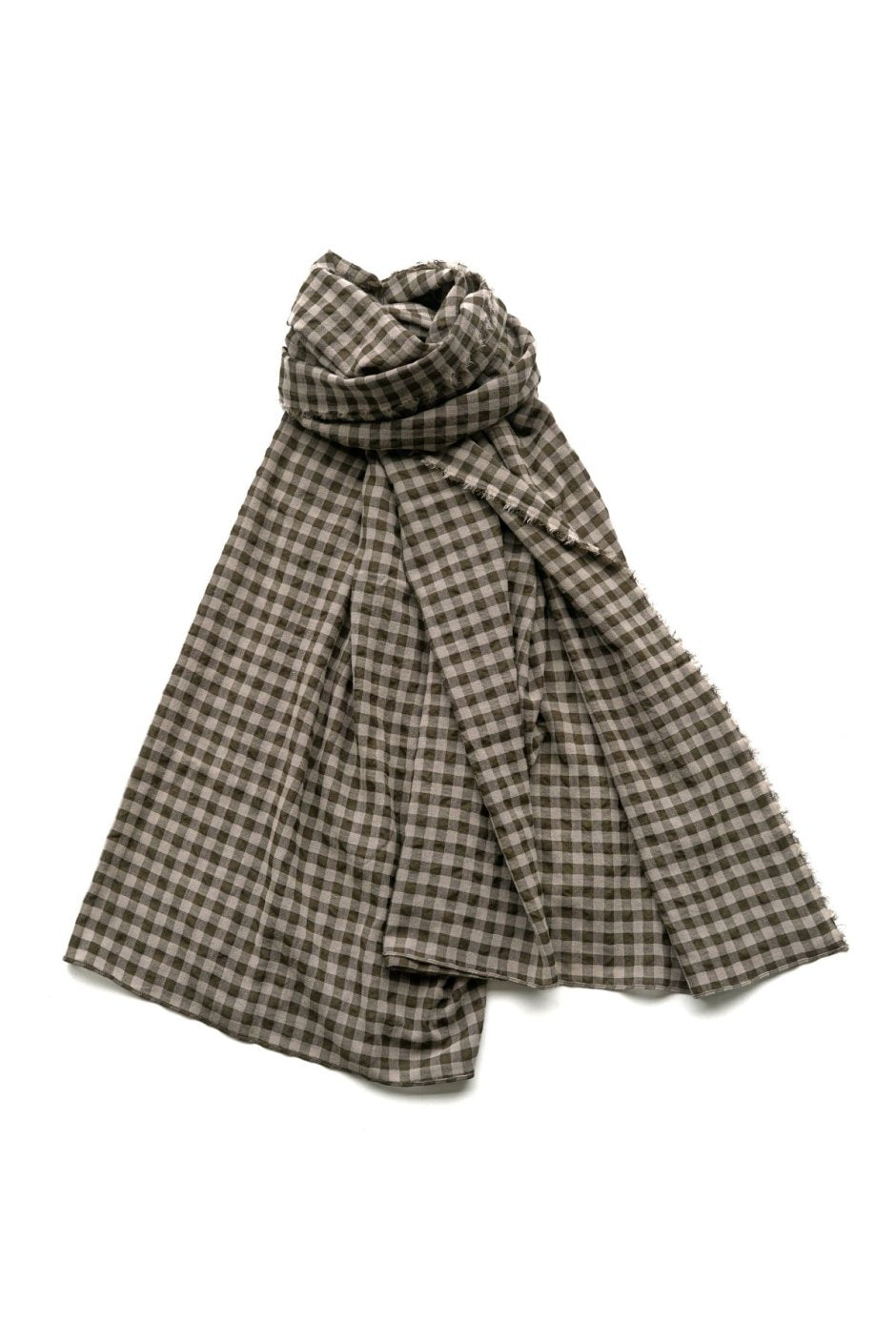 toogood ★★★ - EXCLUSIVE THE EXPLORER SCARF - WOOL COTTON CHECK - FIR