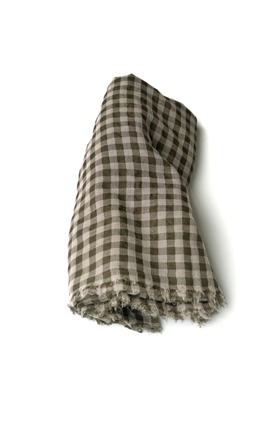 toogood ★★★ - EXCLUSIVE THE EXPLORER SCARF - WOOL COTTON CHECK - FIR