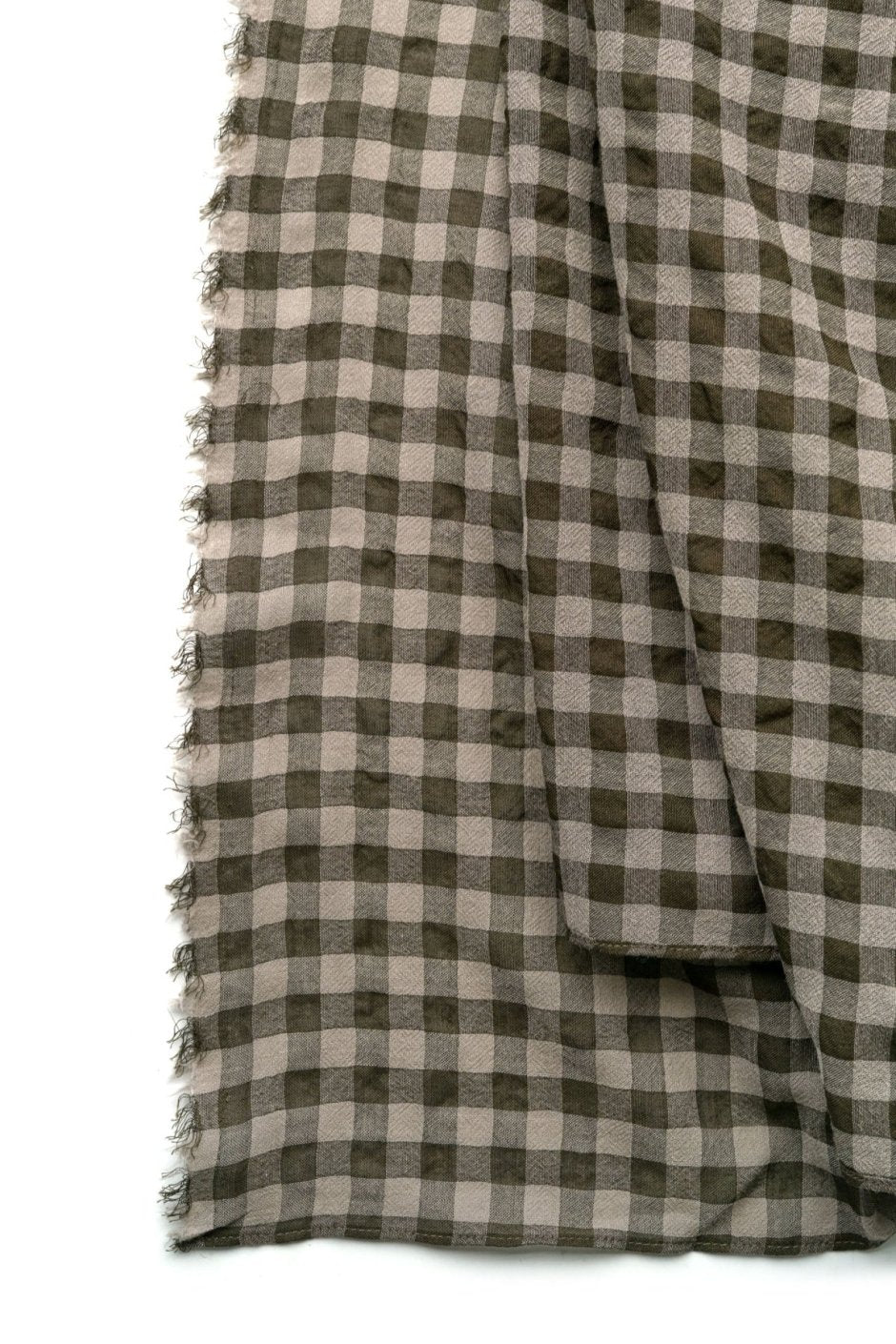 toogood ★★★ - EXCLUSIVE THE EXPLORER SCARF - WOOL COTTON CHECK - FIR