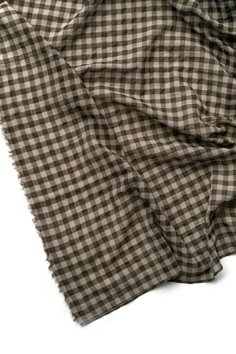 toogood ★★★ - EXCLUSIVE THE EXPLORER SCARF - WOOL COTTON CHECK - FIR