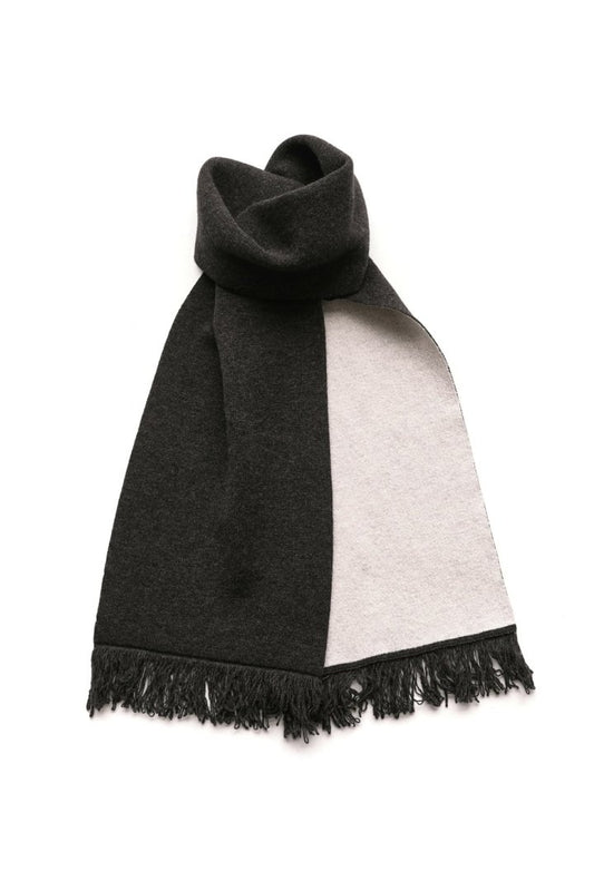 toogood - THE SILVERSMITH SCARF - DOUBLE LAMBSWOOL - WALNUT/STONE