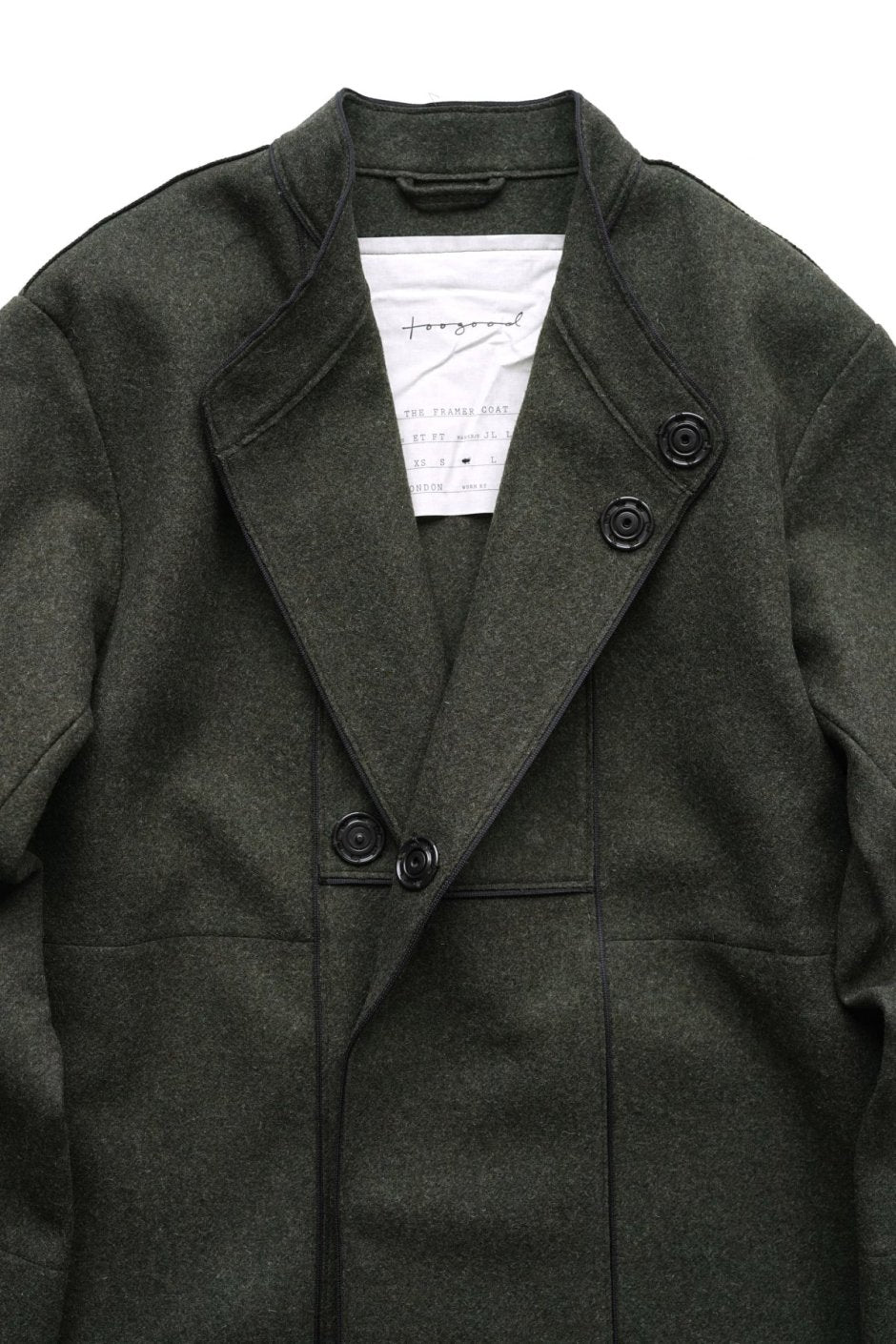 toogood - THE FRAMER COAT - WOOl FELT - FIR