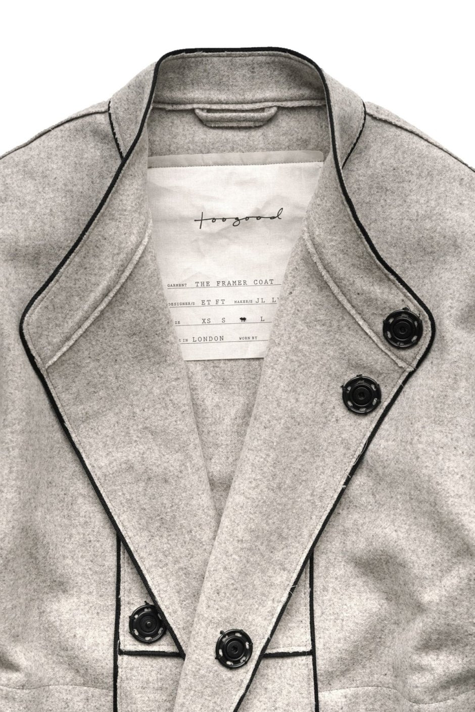 toogood - THE FRAMER COAT - WOOl FELT - STONE