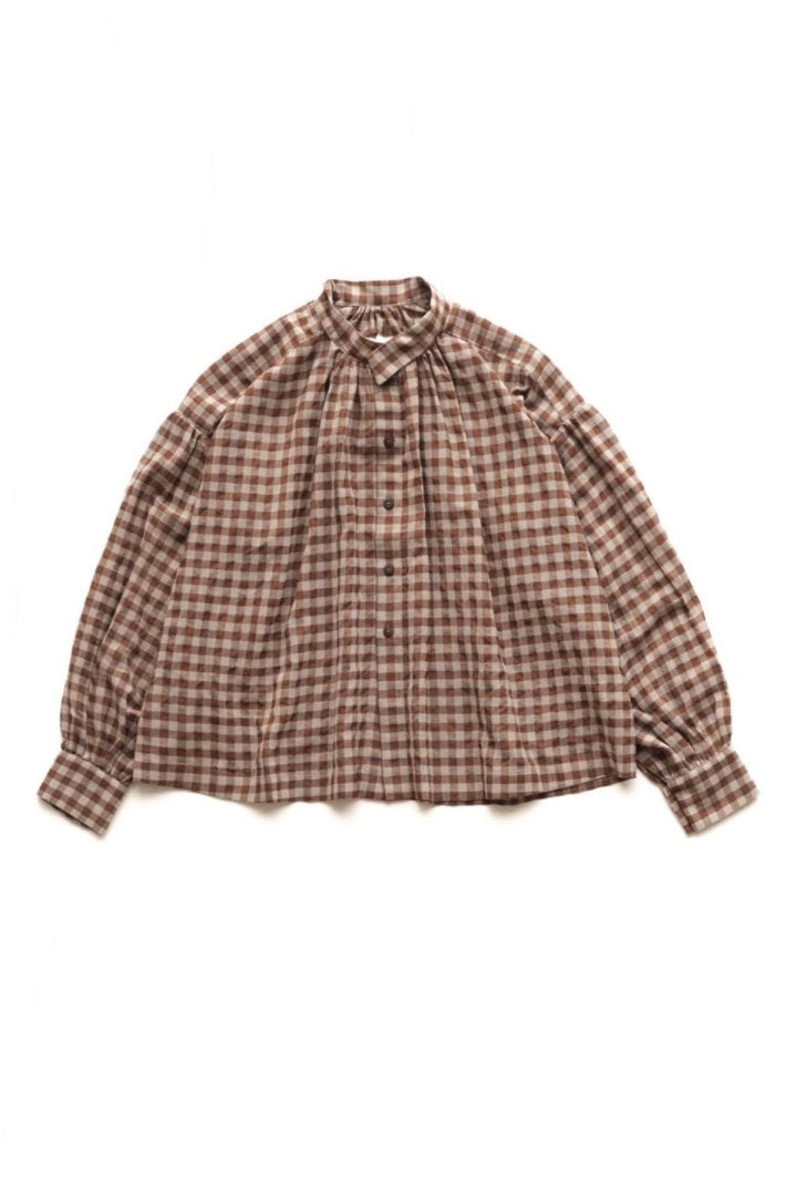 toogood - THE SHEPHERD SHIRT -  WOOL COTTON CHECK - TAWNY