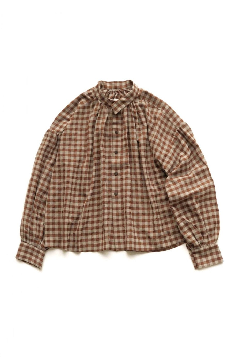 toogood - THE SHEPHERD SHIRT -  WOOL COTTON CHECK - TAWNY