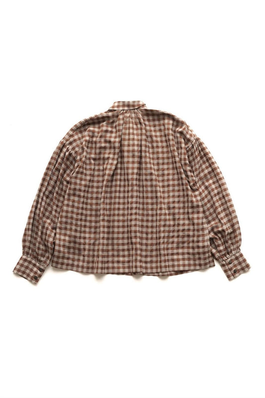 toogood - THE SHEPHERD SHIRT -  WOOL COTTON CHECK - TAWNY