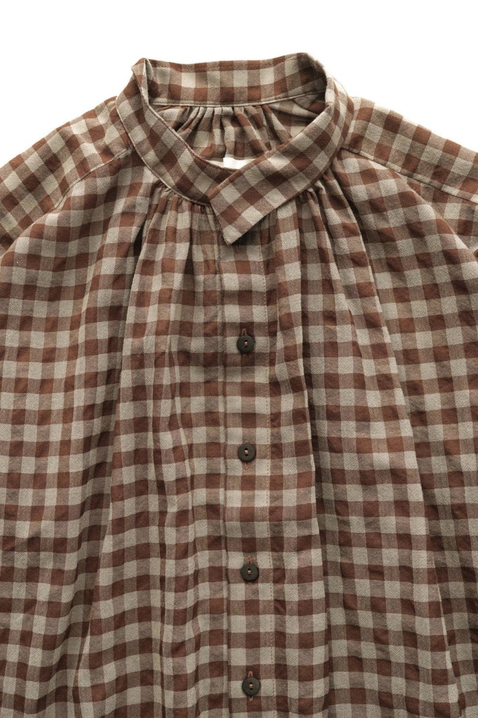 toogood - THE SHEPHERD SHIRT -  WOOL COTTON CHECK - TAWNY