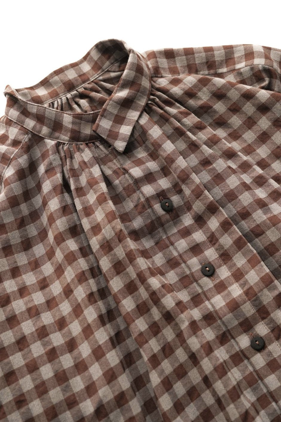 toogood - THE SHEPHERD SHIRT -  WOOL COTTON CHECK - TAWNY