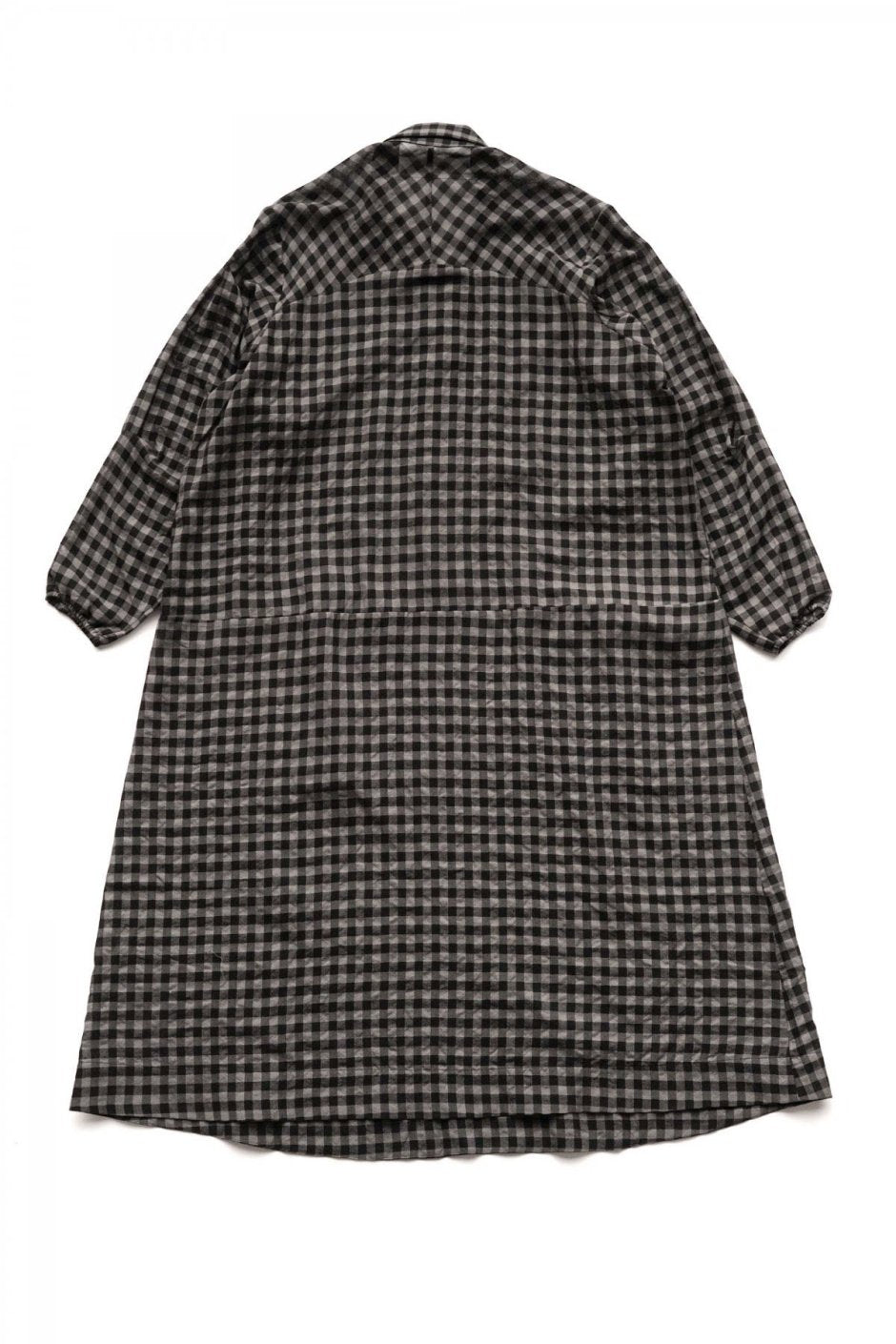 toogood - THE HOUSEKEEPER DRESS - WOOL COTTON CHECK - SMOKE