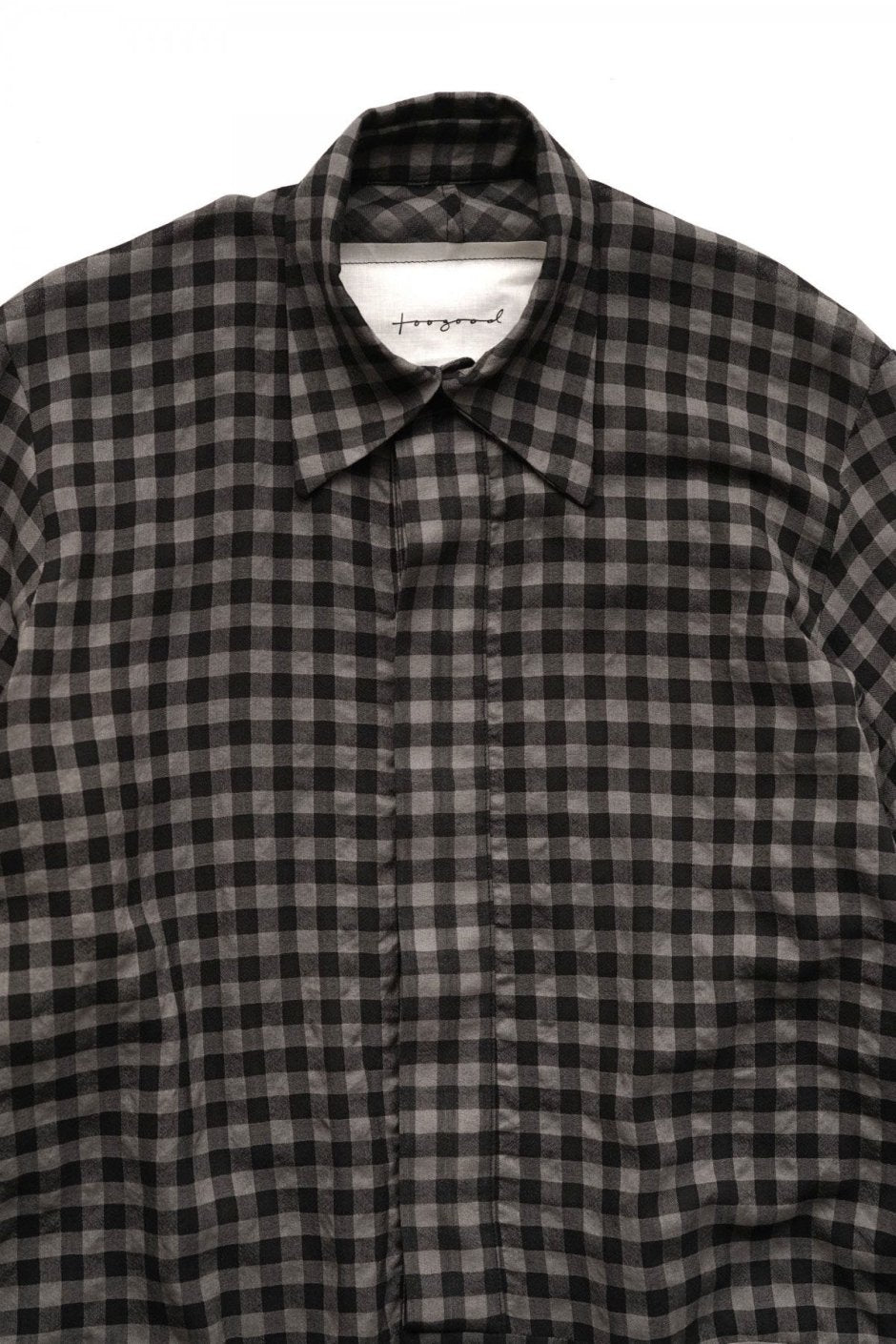 toogood - THE HOUSEKEEPER DRESS - WOOL COTTON CHECK - SMOKE