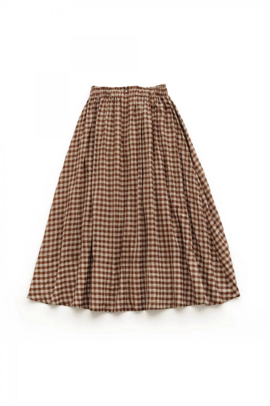 toogood - THE BELLRINGER SKIRT - WOOL COTTON CHECK - TAWNY