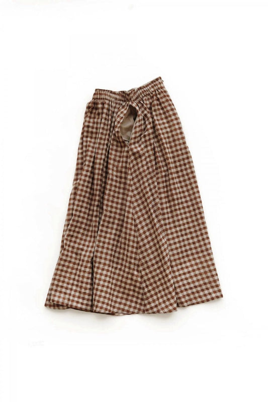 toogood - THE BELLRINGER SKIRT - WOOL COTTON CHECK - TAWNY