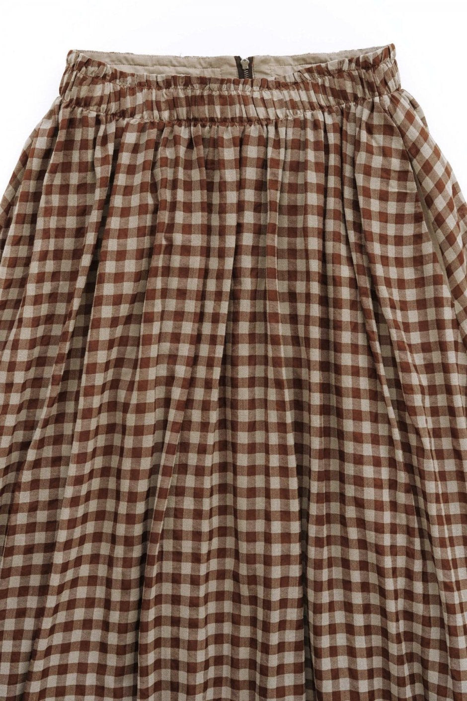 toogood - THE BELLRINGER SKIRT - WOOL COTTON CHECK - TAWNY