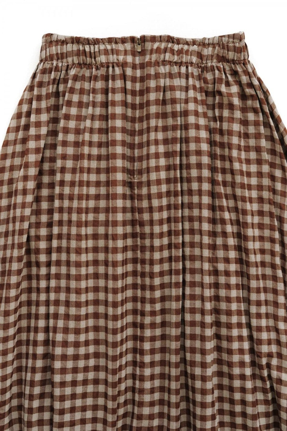 toogood - THE BELLRINGER SKIRT - WOOL COTTON CHECK - TAWNY