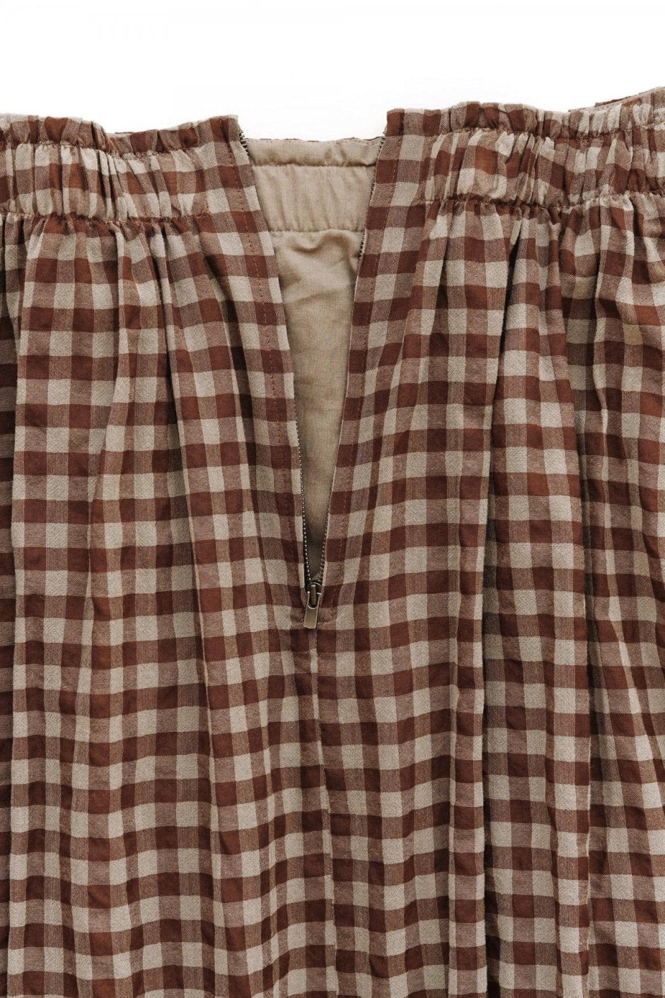 toogood - THE BELLRINGER SKIRT - WOOL COTTON CHECK - TAWNY