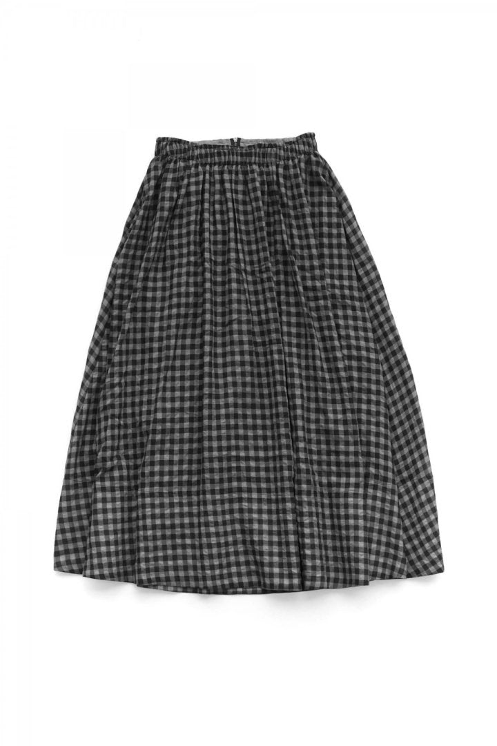 toogood - THE BELLRINGER SKIRT - WOOL COTTON CHECK - SMOKE