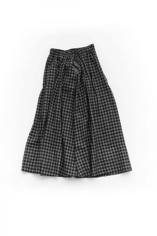 toogood - THE BELLRINGER SKIRT - WOOL COTTON CHECK - SMOKE