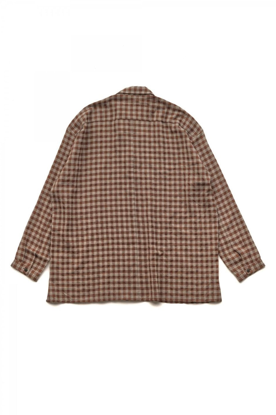 toogood - THE DRAUGHTSMAN SHIRT - WOOL COTTON CHECK - TAWNY