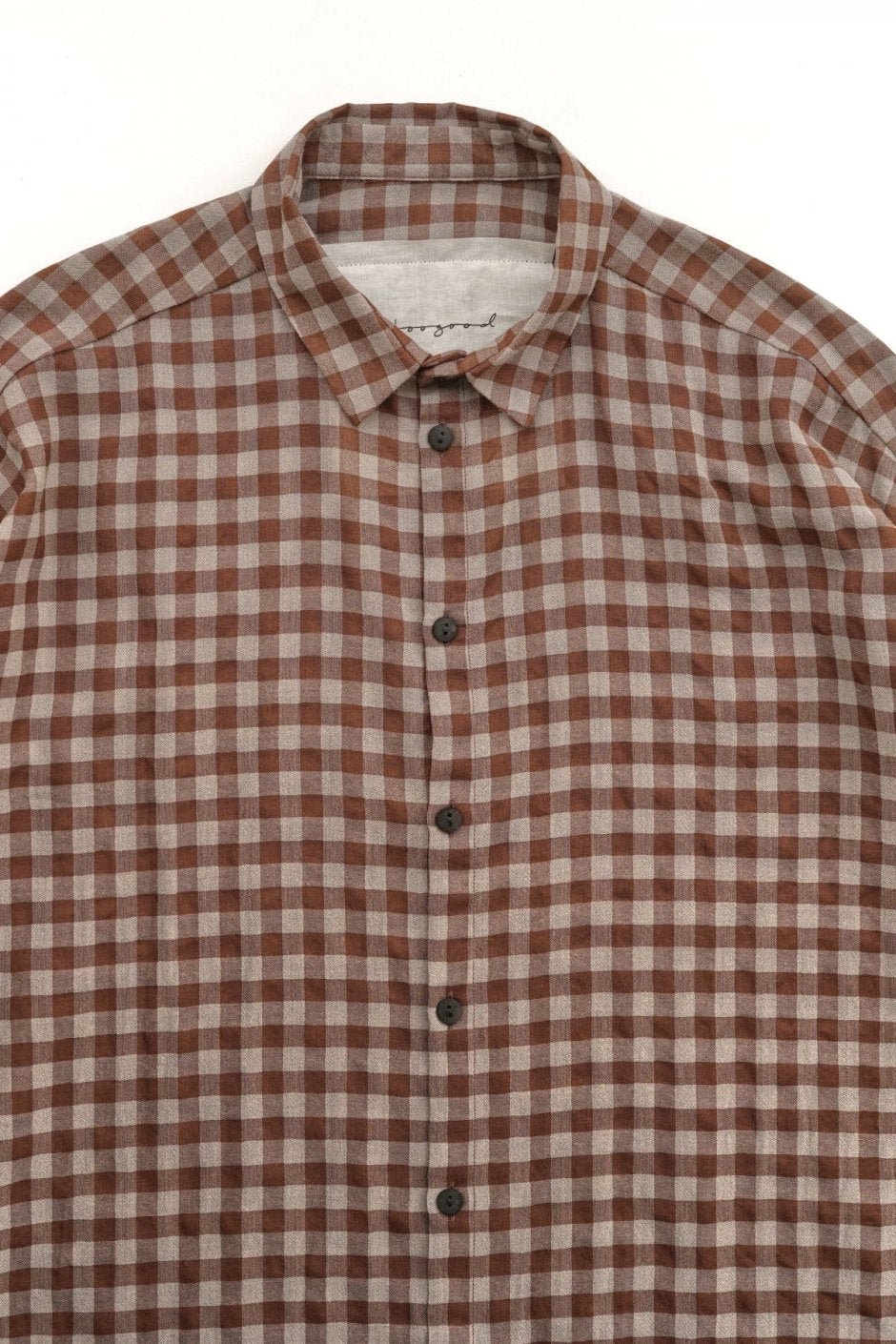 toogood - THE DRAUGHTSMAN SHIRT - WOOL COTTON CHECK - TAWNY