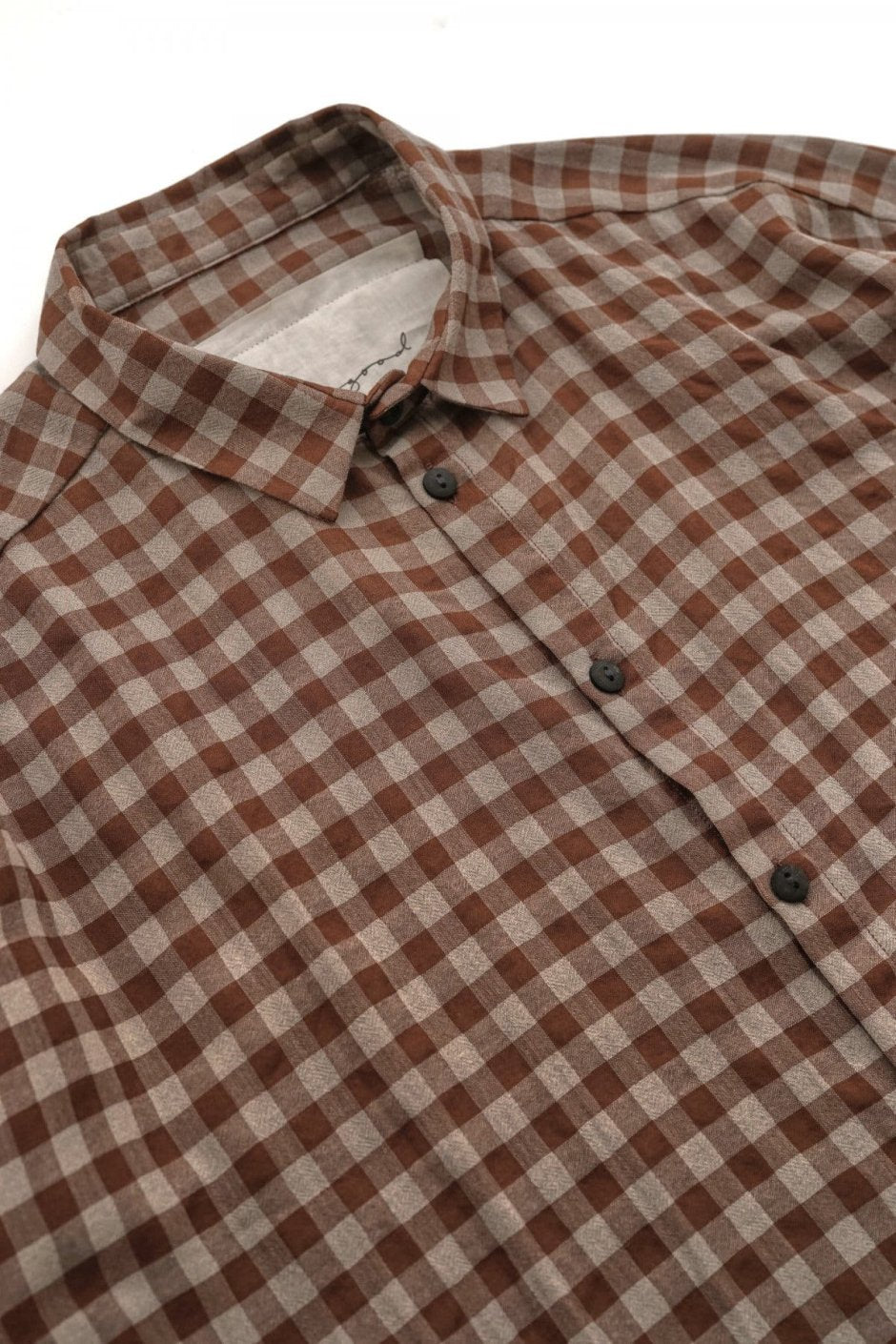 toogood - THE DRAUGHTSMAN SHIRT - WOOL COTTON CHECK - TAWNY