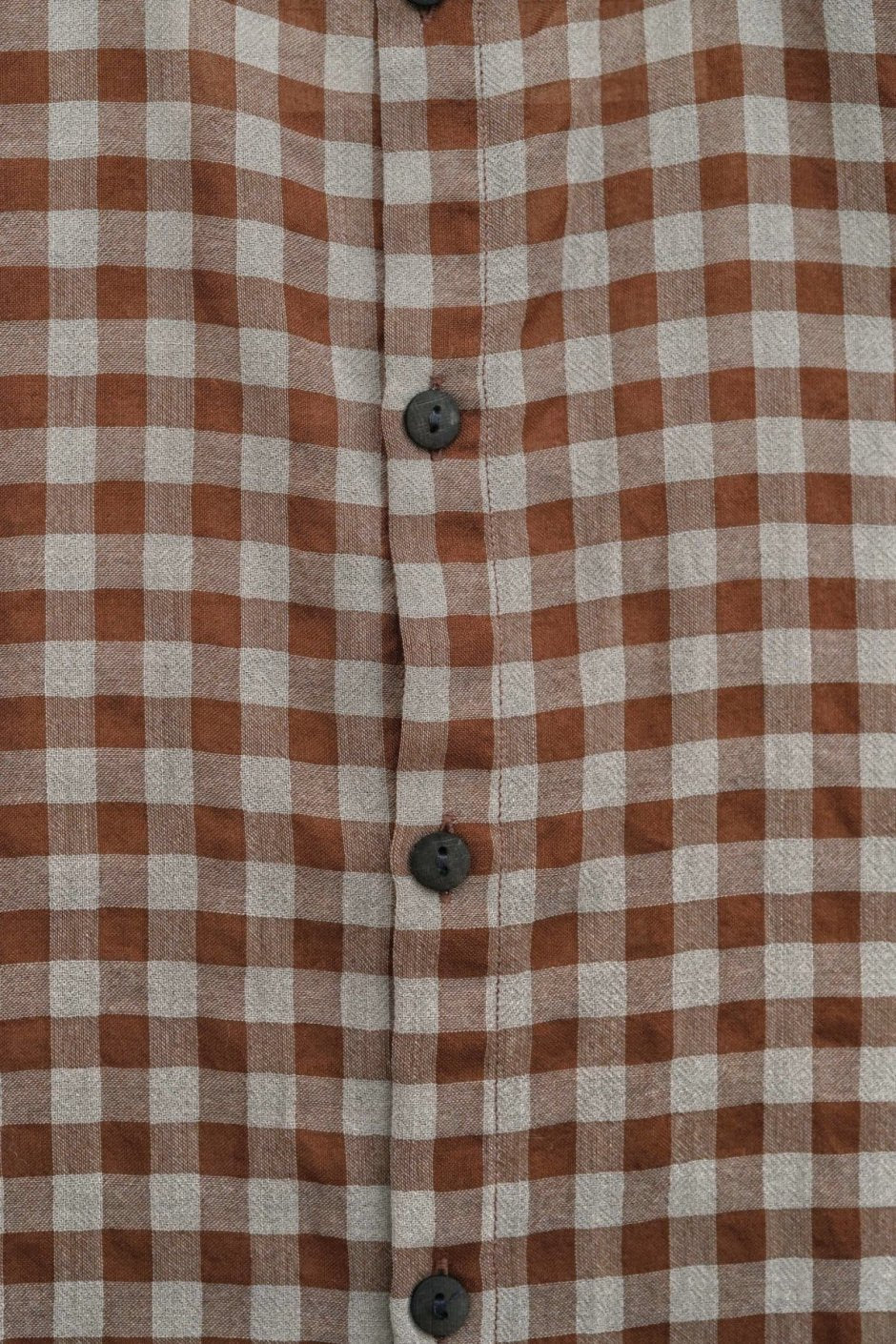 toogood - THE DRAUGHTSMAN SHIRT - WOOL COTTON CHECK - TAWNY