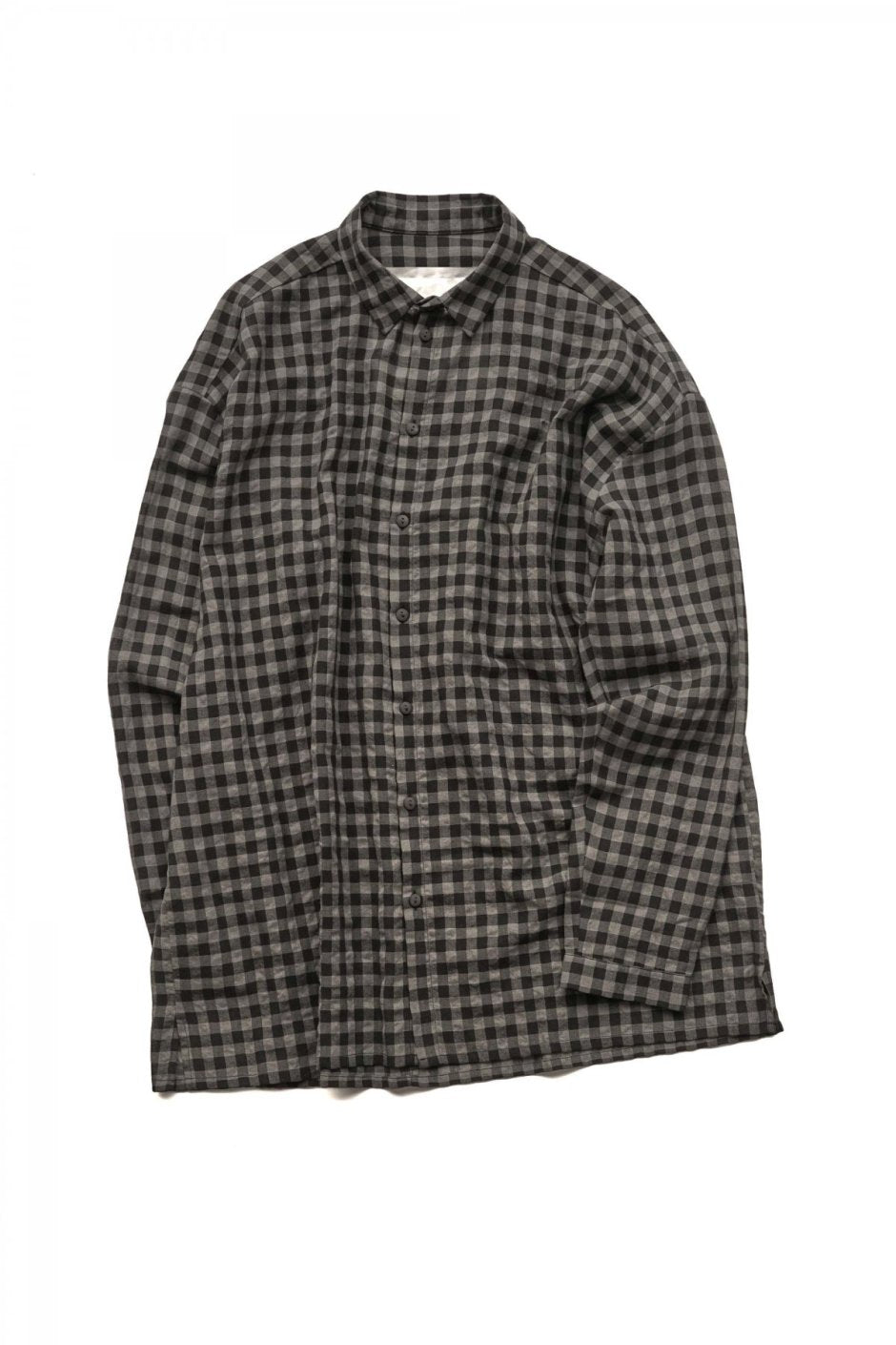 toogood - THE DRAUGHTSMAN SHIRT - WOOL COTTON CHECK - SMOKE