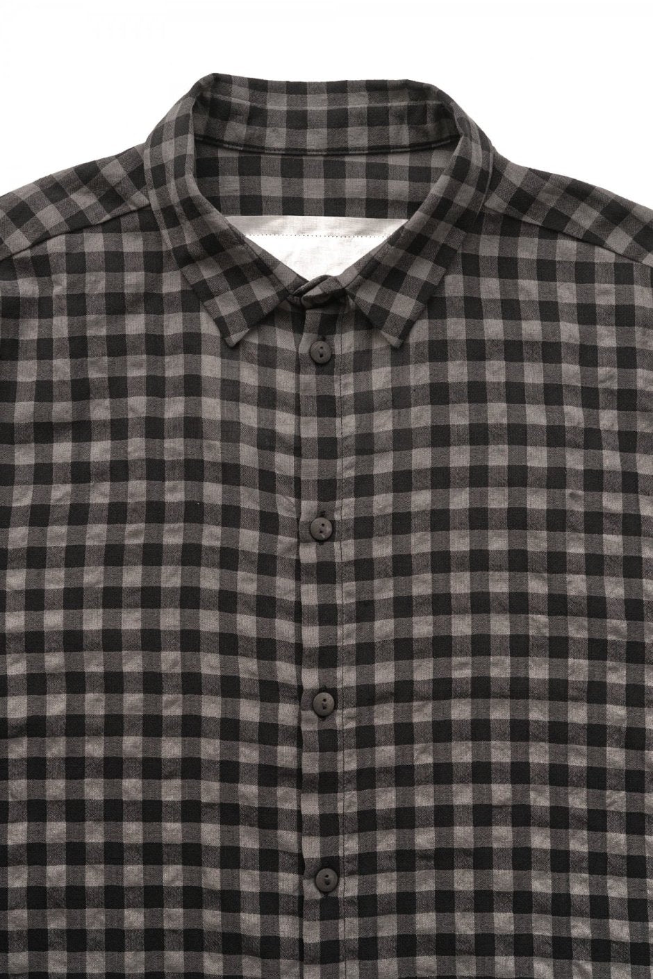 toogood - THE DRAUGHTSMAN SHIRT - WOOL COTTON CHECK - SMOKE