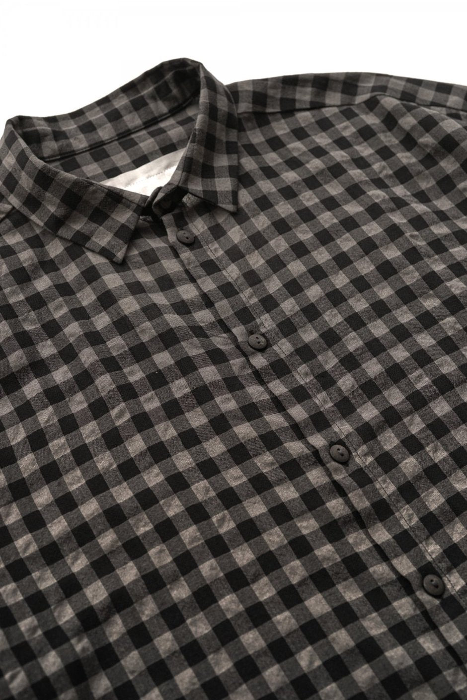 toogood - THE DRAUGHTSMAN SHIRT - WOOL COTTON CHECK - SMOKE