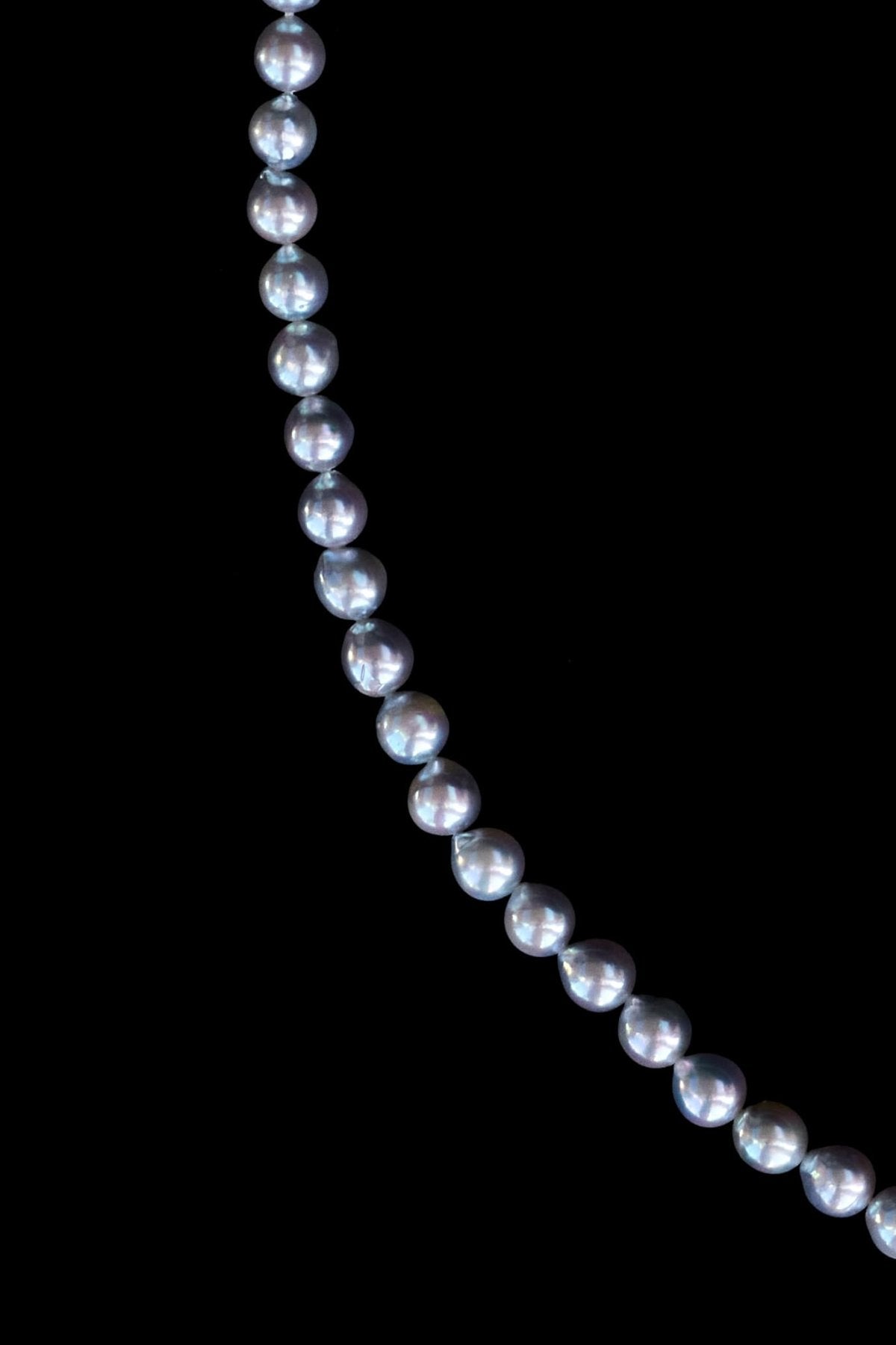 Mariko Tsuchiyama - Chained pearl necklace - Natural Akoya pearl