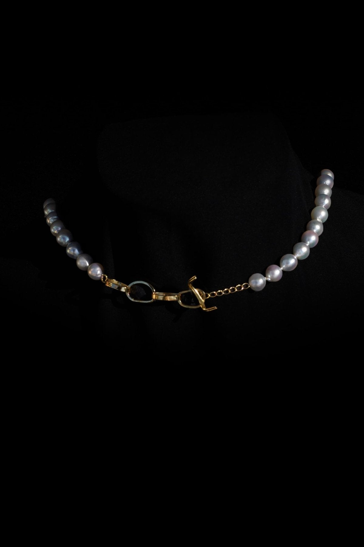 Mariko Tsuchiyama - Chained pearl necklace - Natural Akoya pearl