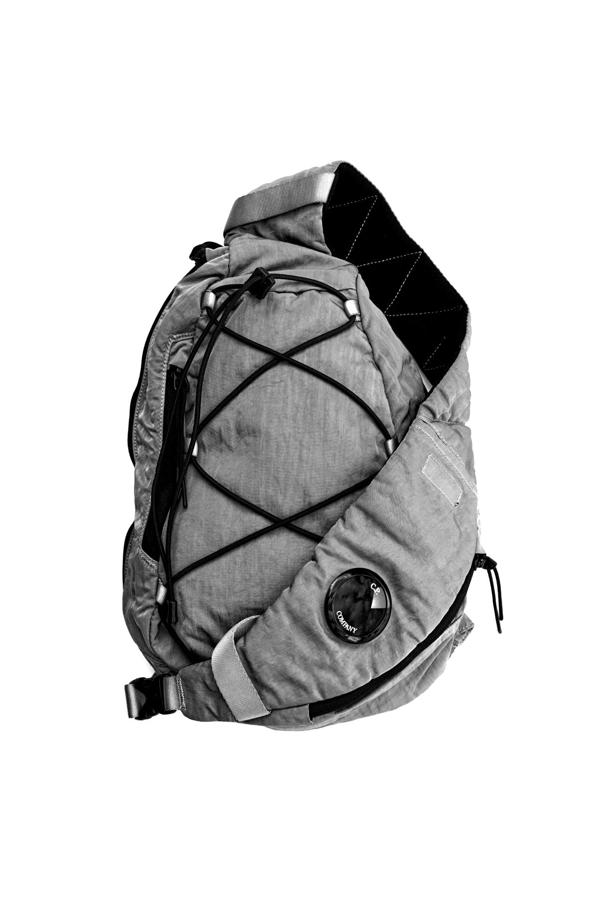 C.P. COMPANY - NYLON B CROSSBODY RUCKSACK - METAL GREY