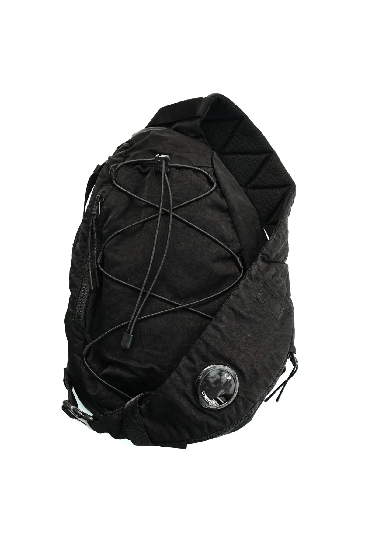 C.P. COMPANY - NYLON B CROSSBODY RUCKSACK - BLACK