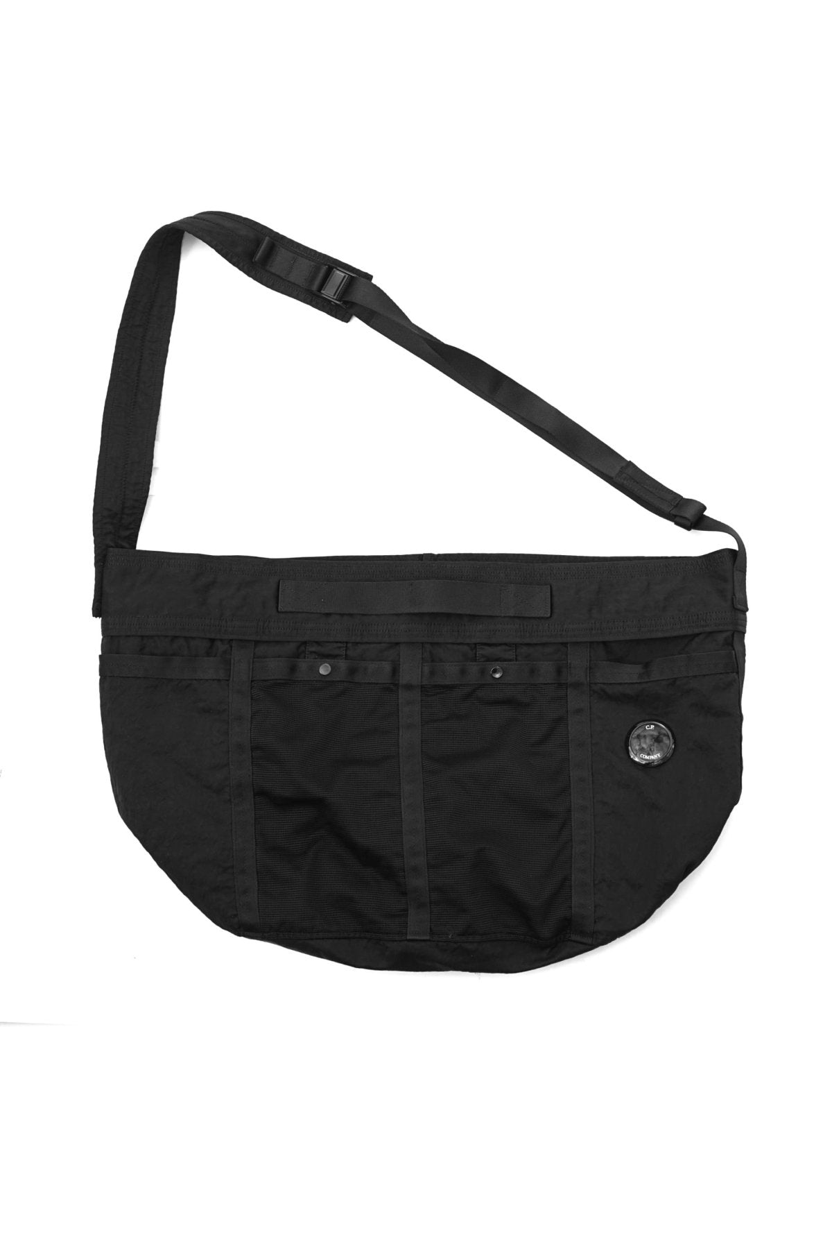 C.P. COMPANY - NYLON B MESSENGER BAG - BLACK