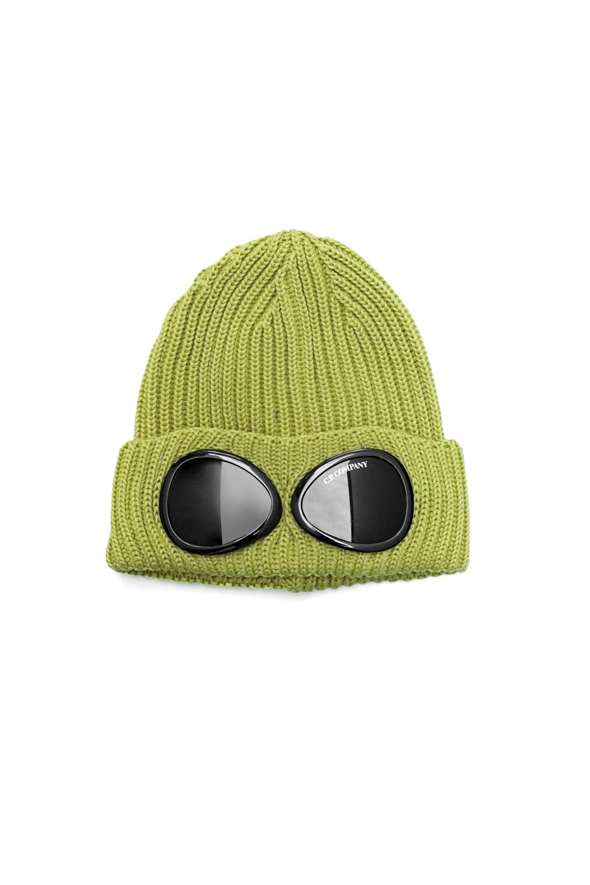 C.P. COMPANY - EXTRA FINE MERINO WOOL GOGGLE BEANIE - GOLDEN PALM